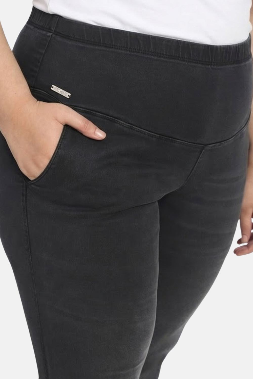 Plus Size Black Light Fade Flare Jeans for Women