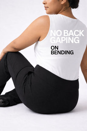 Plus Size Black Tummy Shaper Straight Fit Pants