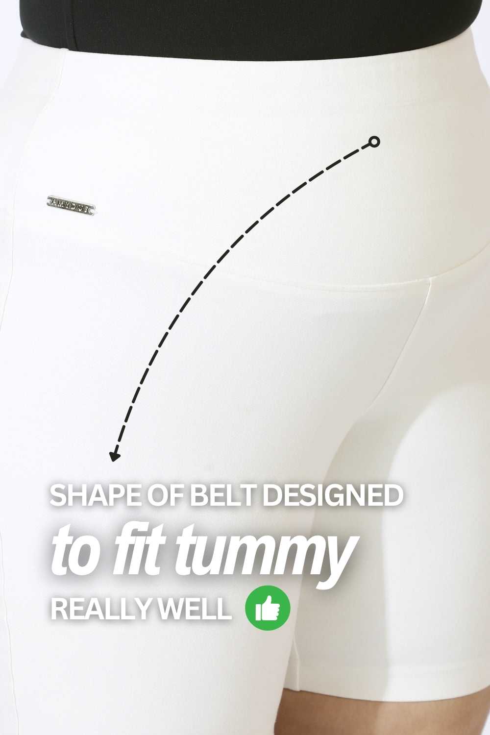 Plus Size Plus Size White Tummy Shaper Shorts