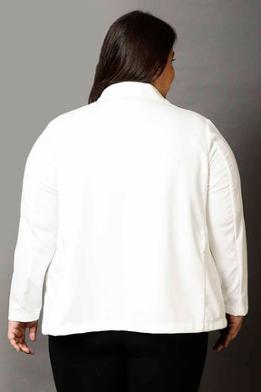 Plus Size White Blazer