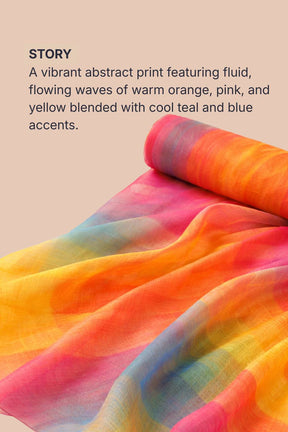Vertical Floral Stripe Cotton Blend Fabric 56 Inches Width