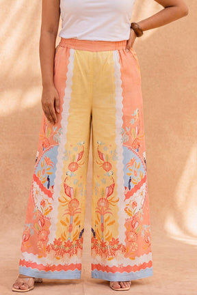 Plus Size Coral Breeze Printed Cotton Coord Set