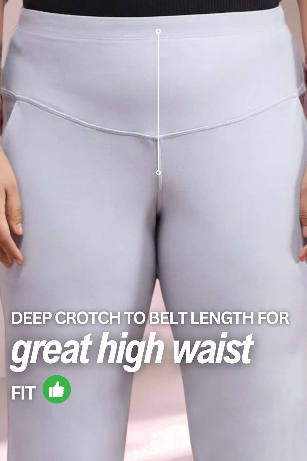 Plus Size Ice Blue Tummy Shaper Flare Pants for Women