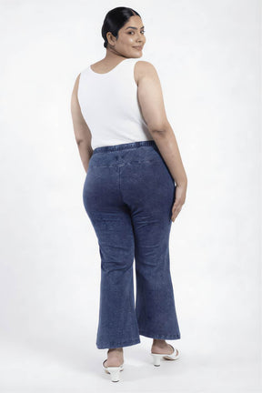 Plus Size Yale Blue Flare Jeans