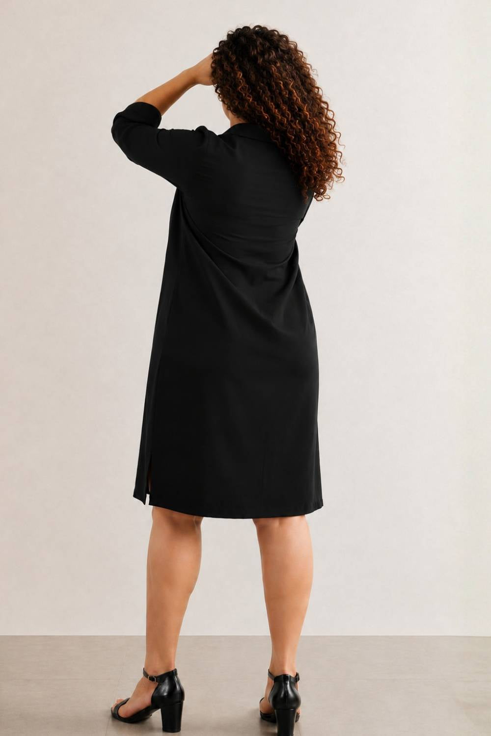 Black Classic Polo Dress for Women