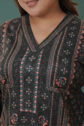 Plus Size Black Ethnic SnugWeave™ Winter Top