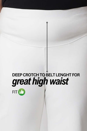 White Tummy Tucker Crop Pants