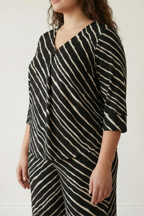 Plus Size Black Leheriya Coord Set