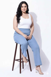 Plus Size Light Blue Flare Jeans