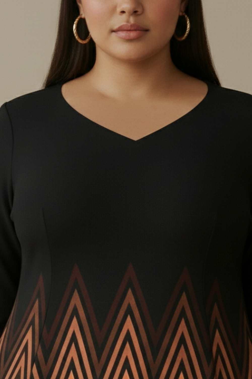 Plus Size Black and Green Ombre Maxi Dress