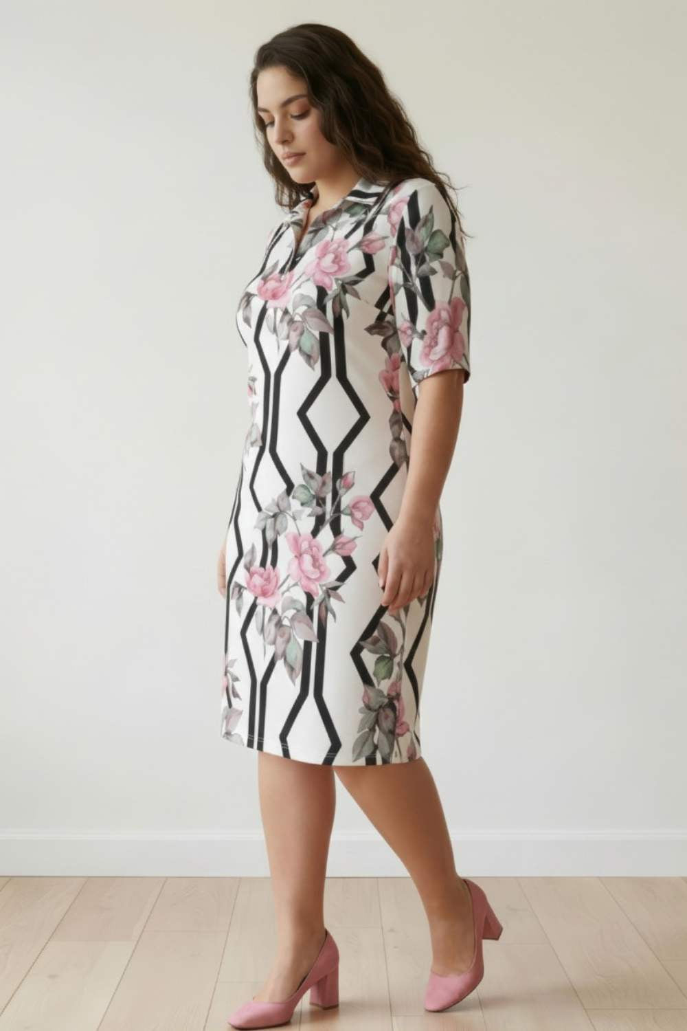 Aquarelle Wildflower Polo Dress for Women