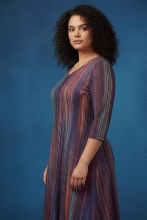 Night Streaks Printed Dress