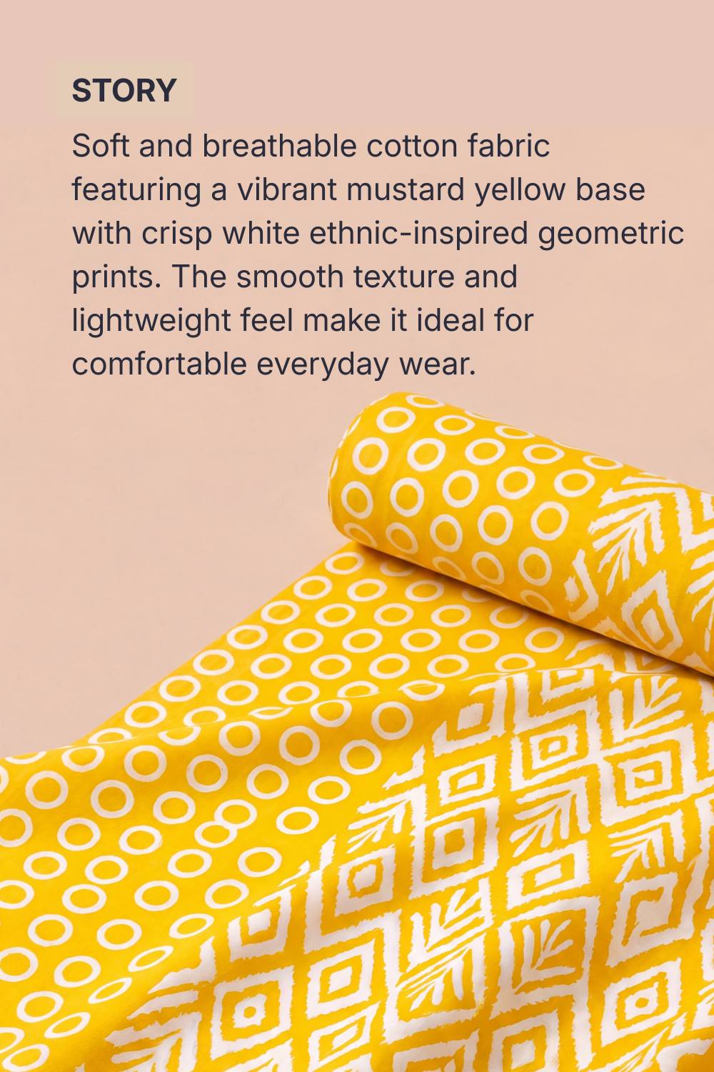 Radiant Ring Cotton Blend Fabric 56 Inches Width for Women