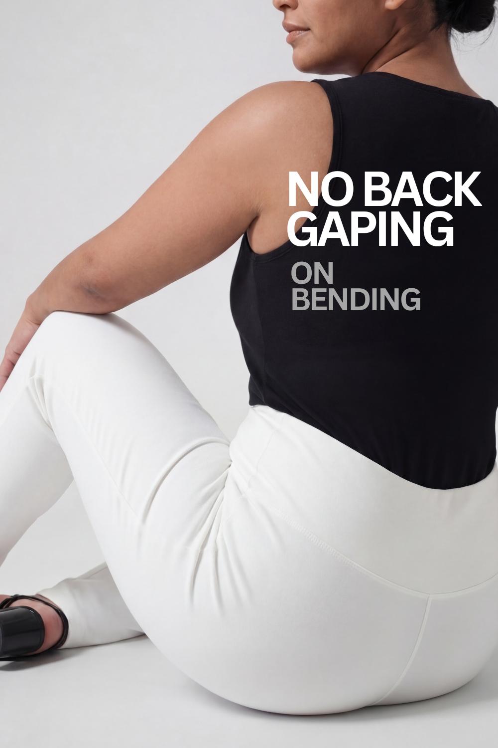 Plus Size High Waist White Jeggings for Women