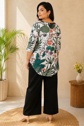 Plus Size Quirky Wildlife Centre Pleat Top