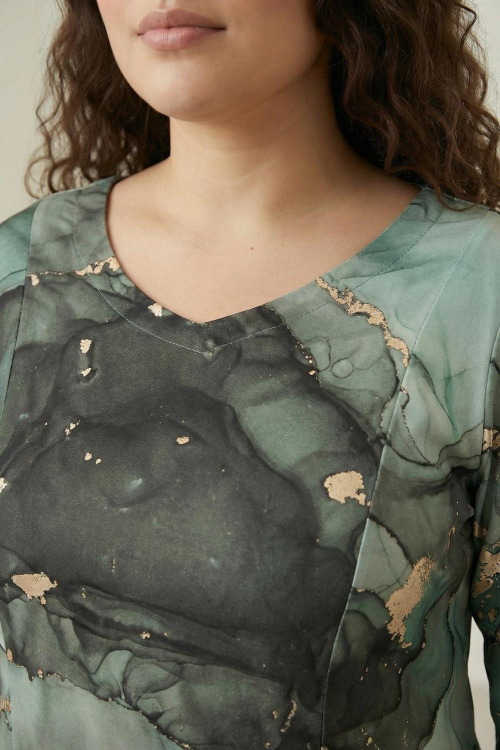 Green Golddust Long Dress