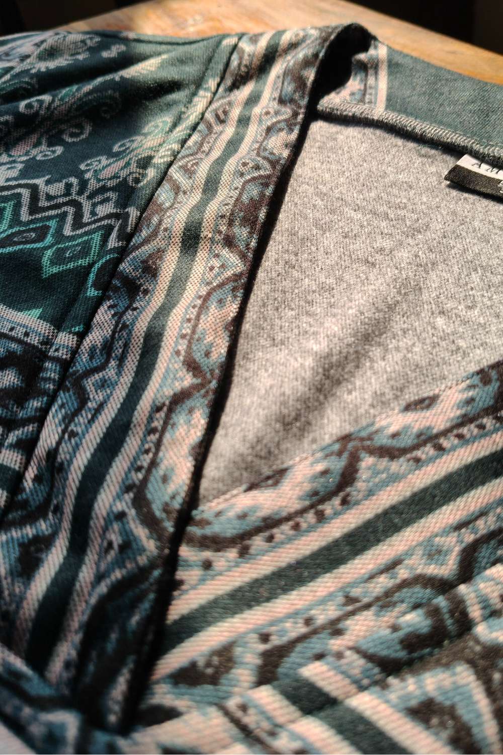 Plus Size Teal Printed SnugWeave™ Winter Kurta Coord Set for Women