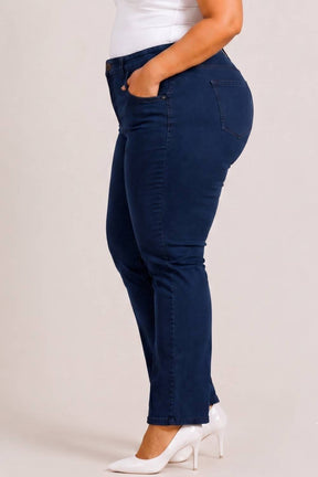 Plus Size Straight Fit Deep Navy Blue Jeans