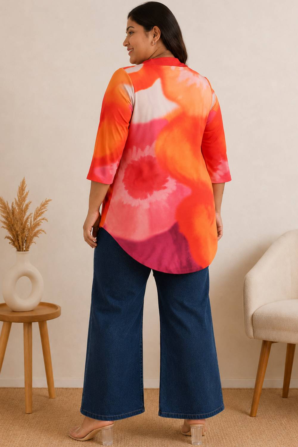 Comfortable Plus Size Floral Top
