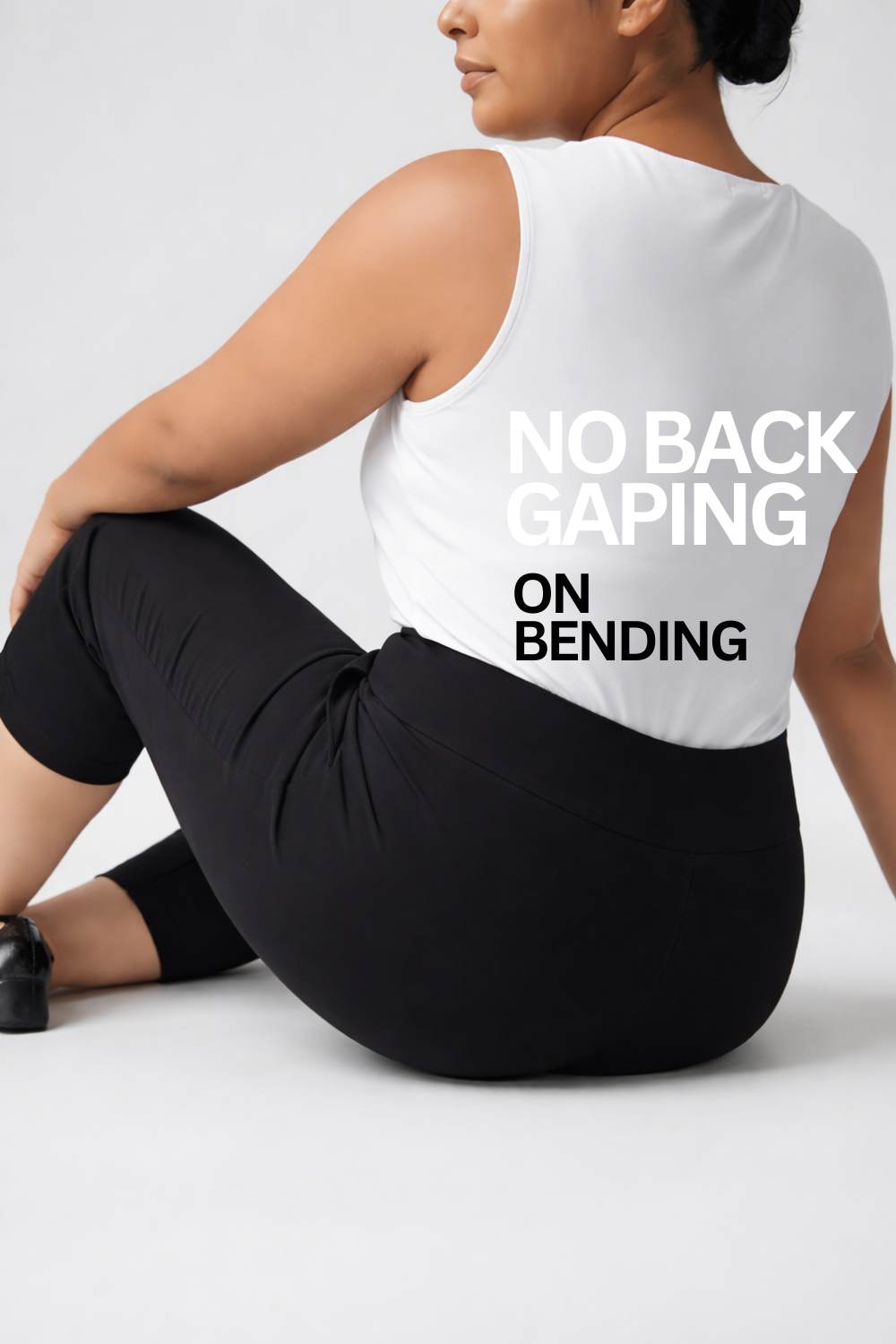 Black New Fit Tummy Tucker Crop Pants for Women