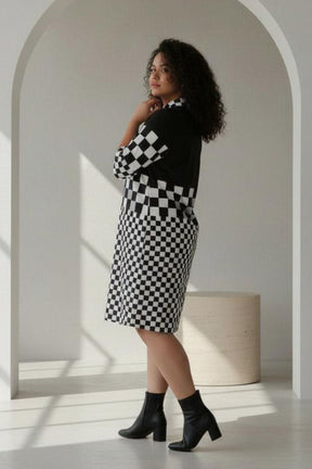 Bold Face Shirt Dress