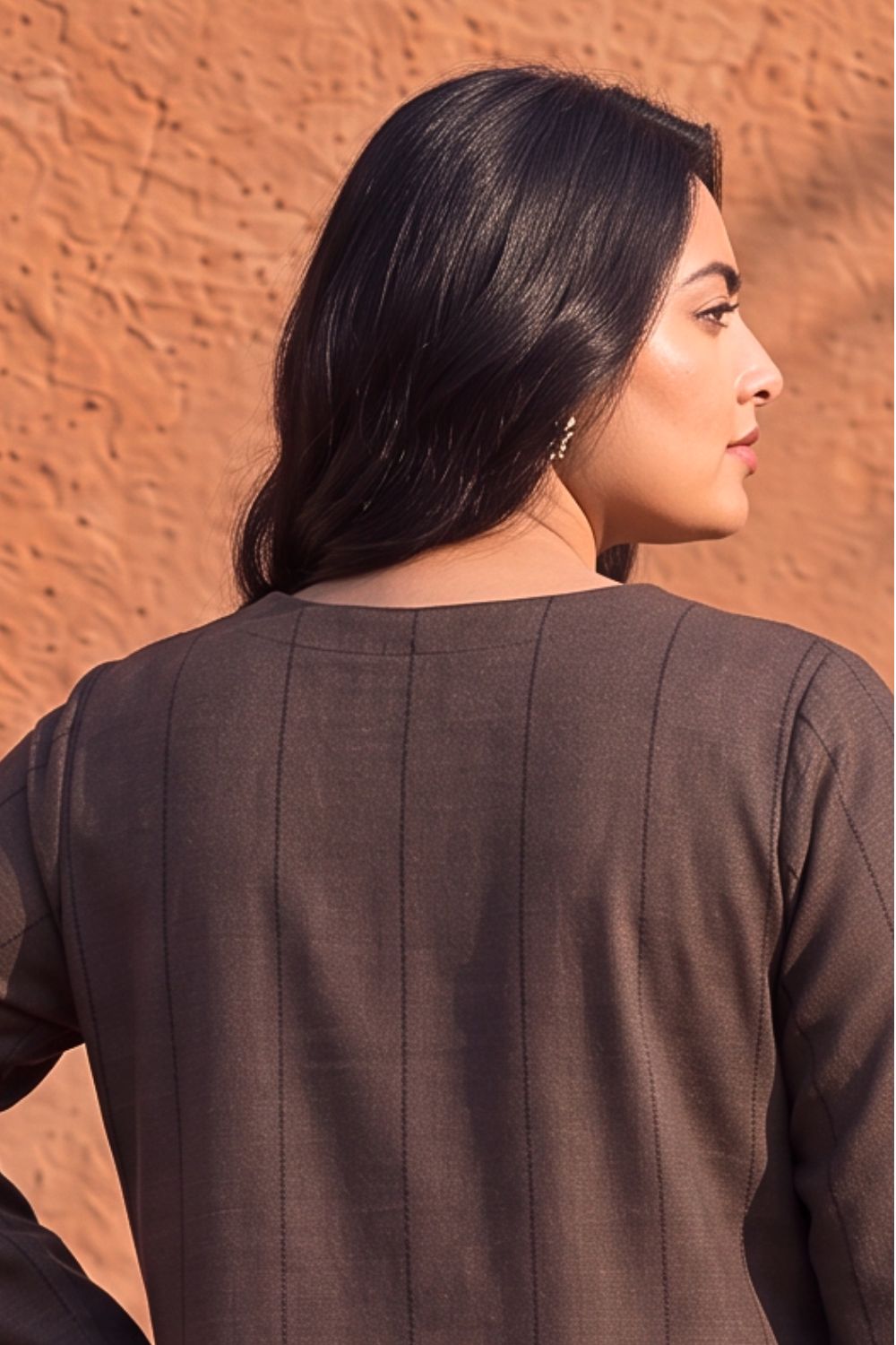 Comfortable Plus Size Minimal Charm SnugWeave™  Kurta