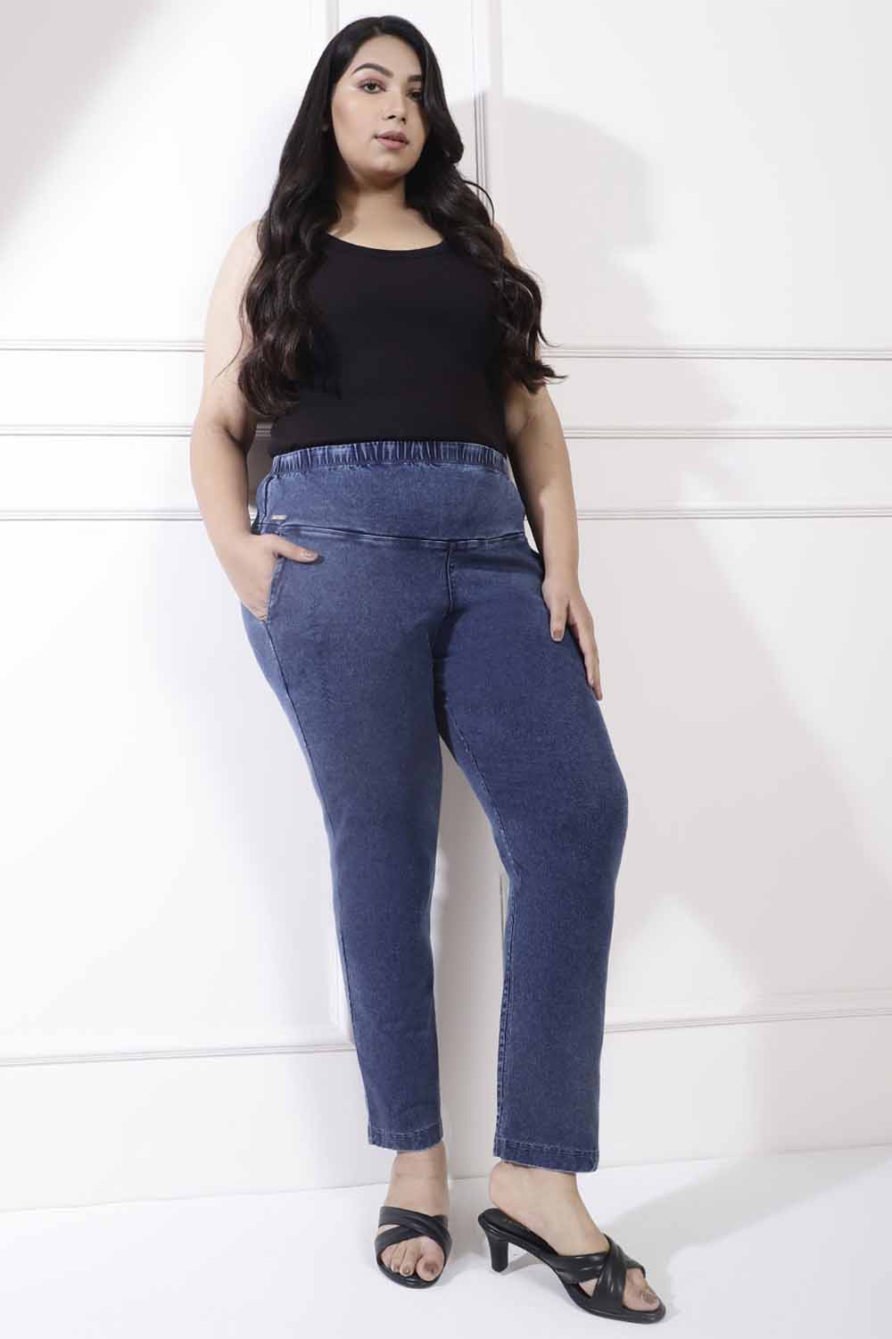 Comfortable Yale Blue Straight Jeans