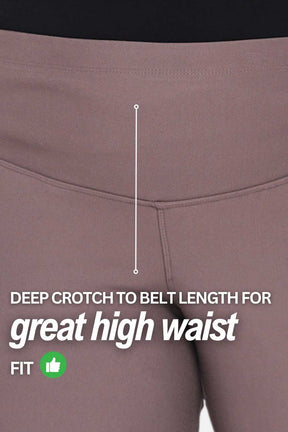 Plus Size Brownish Grey Tummy Shaper Flare Pants