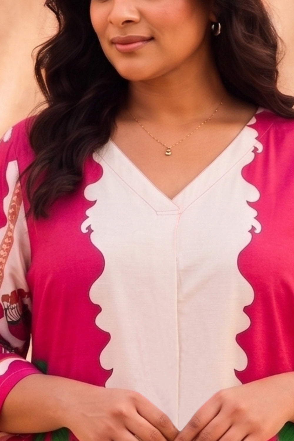 Comfortable Plus Size Pink Floral Print Top