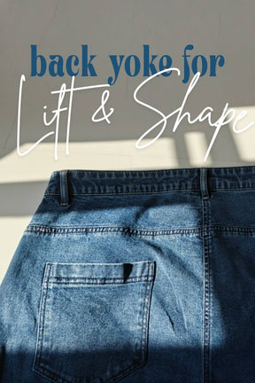 Plus Size Straight Fit Vintage Blue Jeans