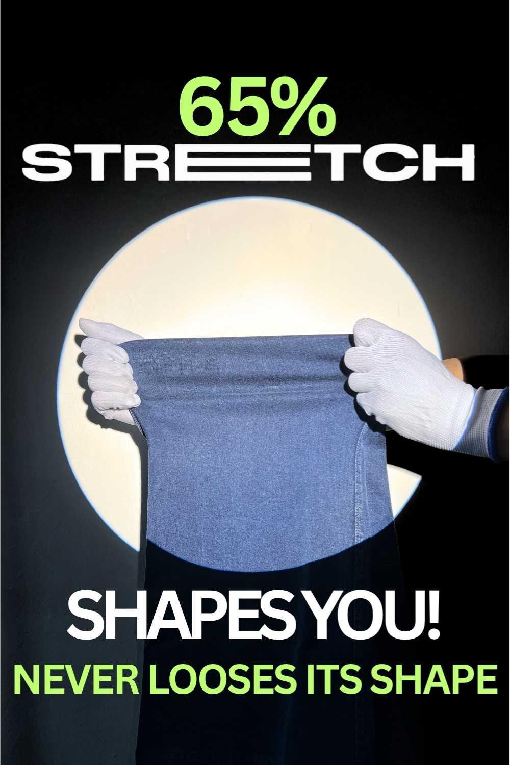 Plus Size Bermuda Blue Flare Jeans