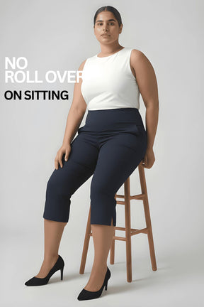 Navy New Fit Tummy Tucker Crop Pants