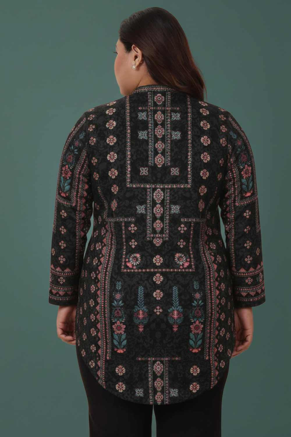 Plus Size Black Ethnic SnugWeave™ Winter Top