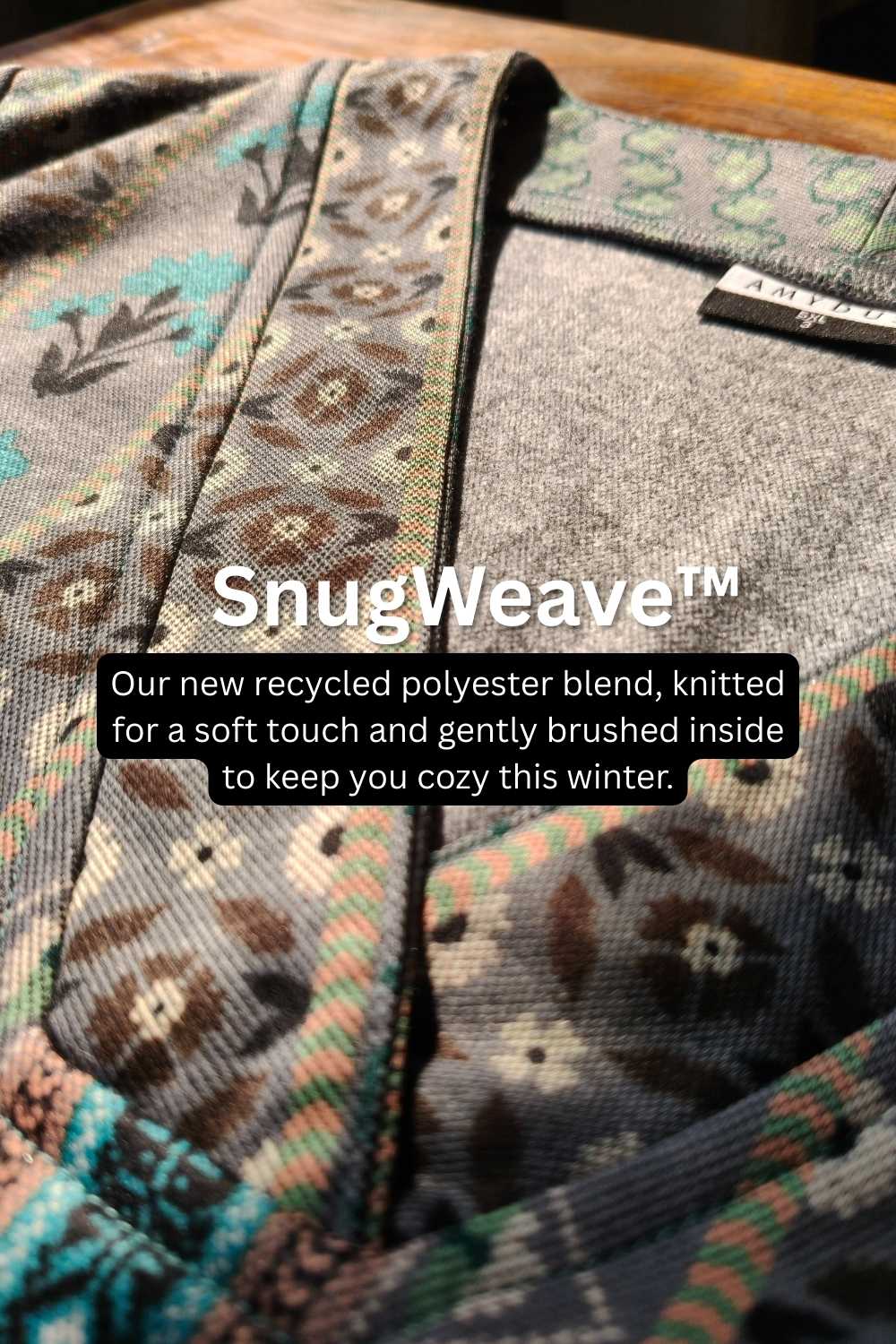 Plus Size Blue Grey SnugWeave™ Winter Kurta