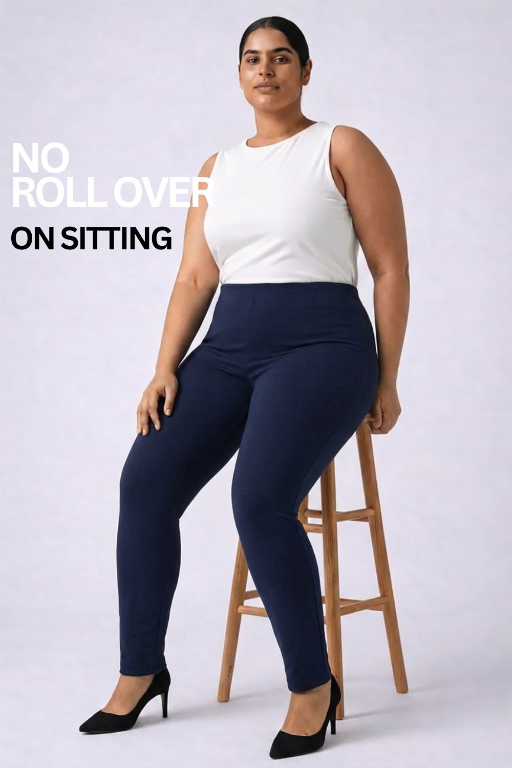 Comfortable Navy Essential Tummy Shaper Jegging
