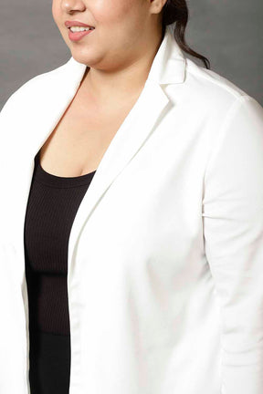 Plus Size White Blazer