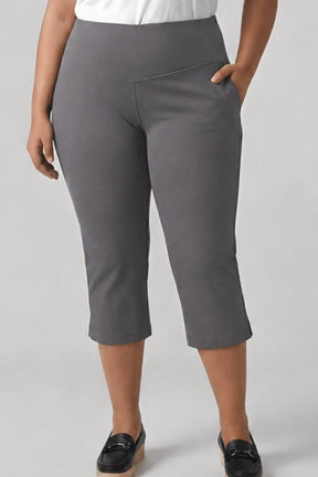 Grey New Fit Tummy Tucker Crop Pants