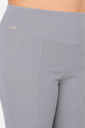Plus Size English Grey Tummy Shaper Straight Fit Pants