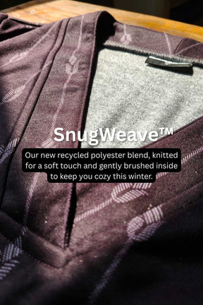 Plus Size Purple V Neck SnugWeave™ Winter Kurta