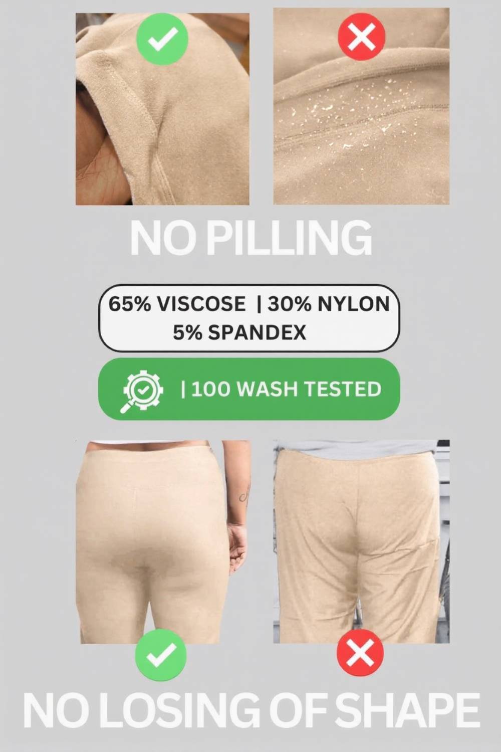 Cream New Fit Tummy Tucker Crop Pants
