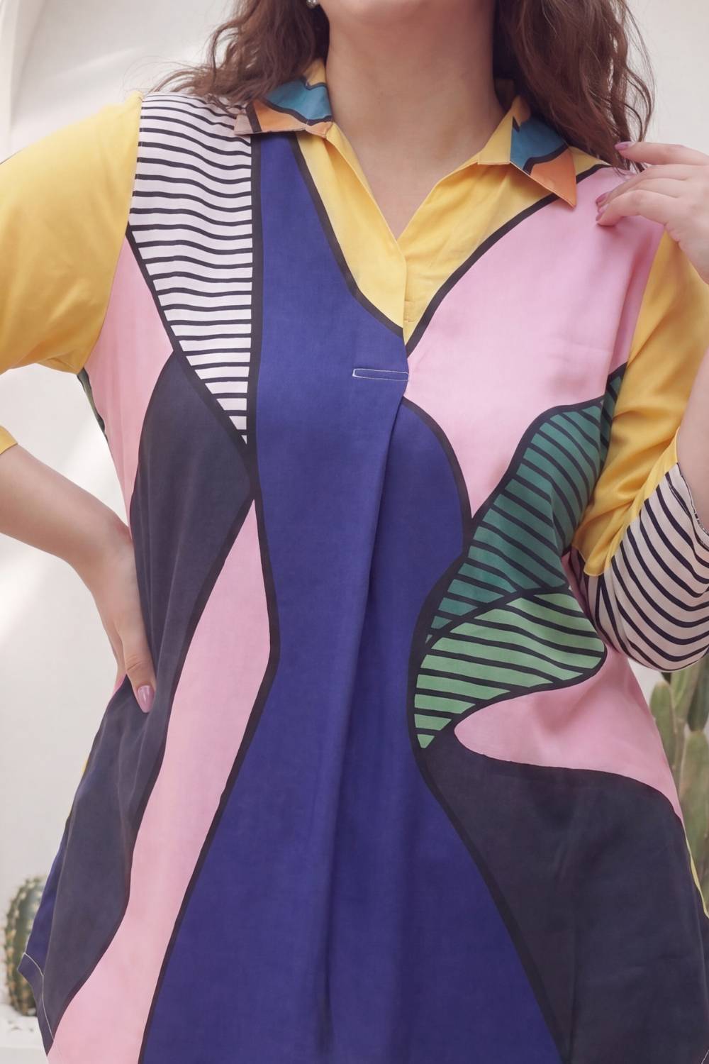 Modern Art Centre Pleat Top