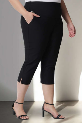 Black New Fit Tummy Tucker Crop Pants