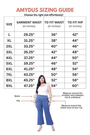 Plus Size Bermuda Blue Flare Jeans