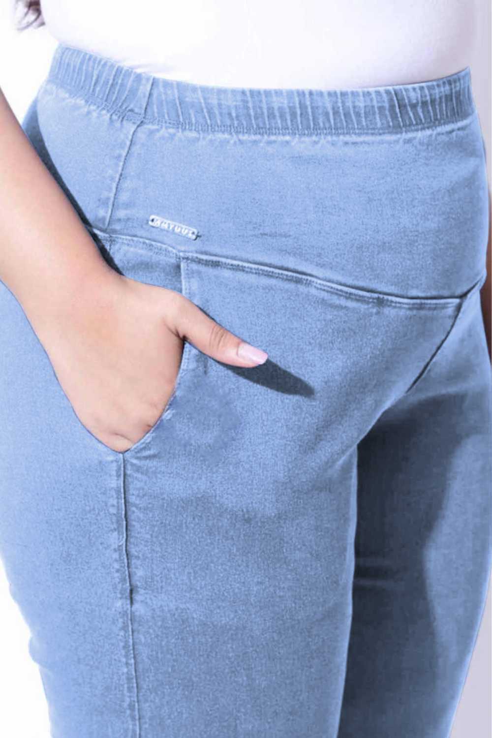 Plus Size Light Blue Flare Jeans
