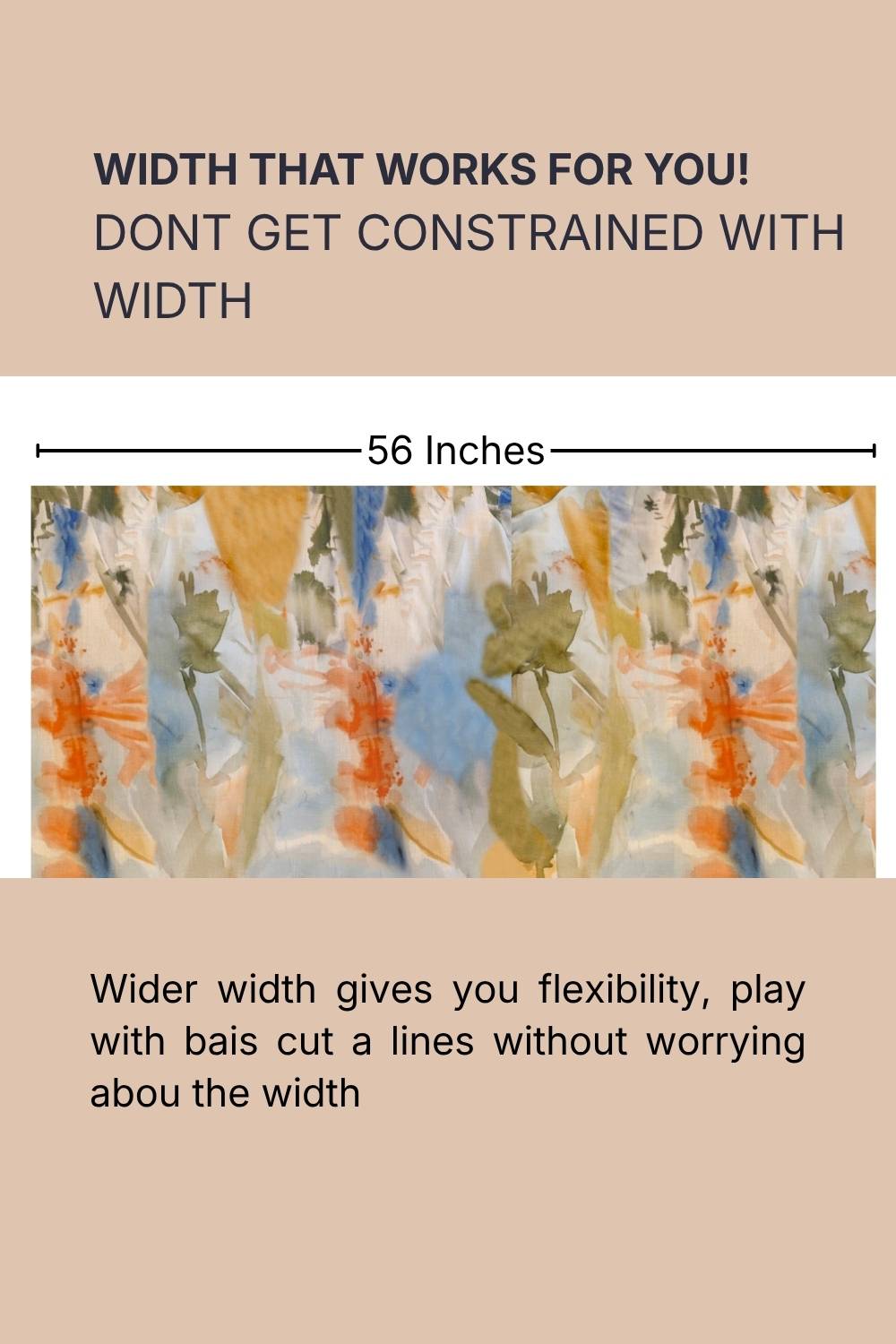 Abstract Cotton Blend Fabric 56 Inches Width