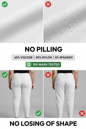 White Tummy Tucker Crop Pants