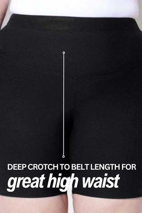 Plus Size Black Tummy Shaper Shorts