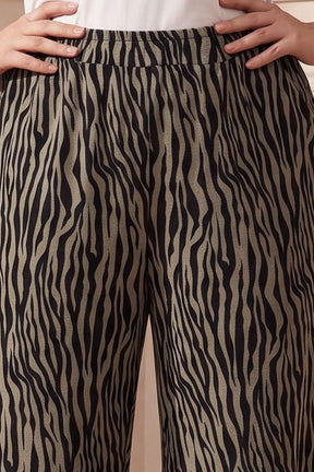Plus Size Animal Print SnugWeave™ Winter Kurta Coord Set