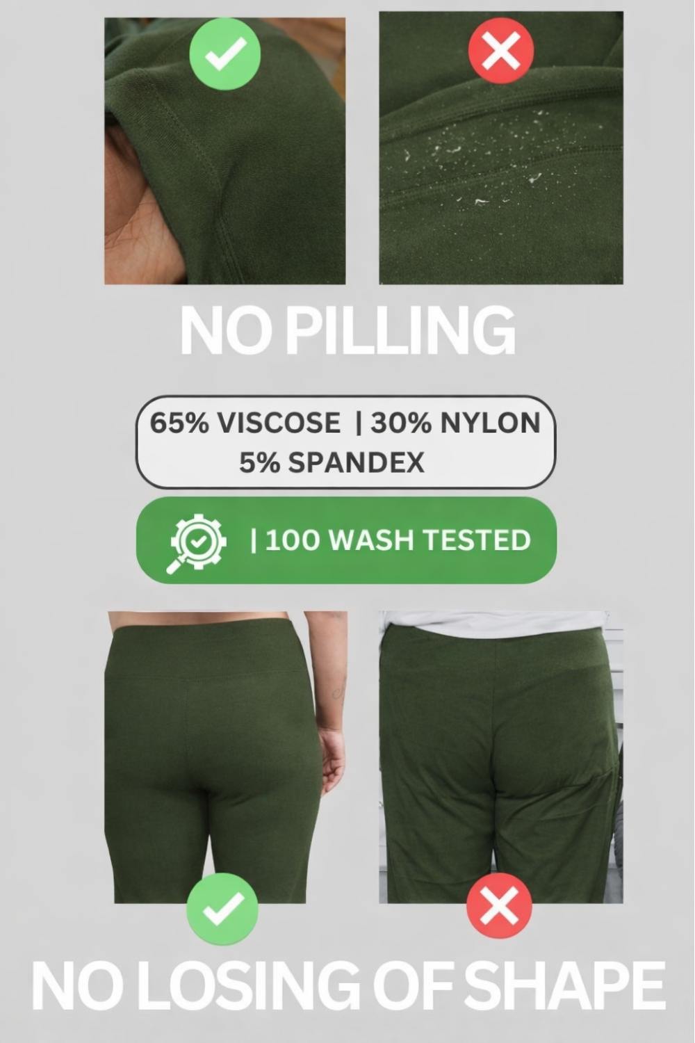 Olive Tummy Tucker Crop Pants