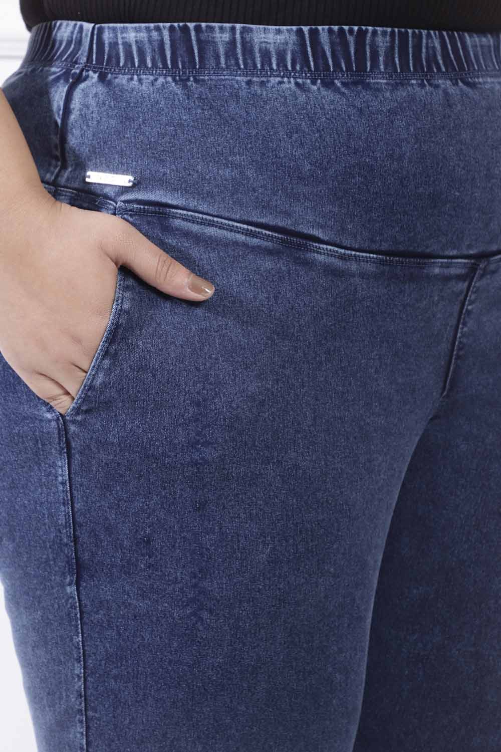 Yale Blue Straight Jeans for Women